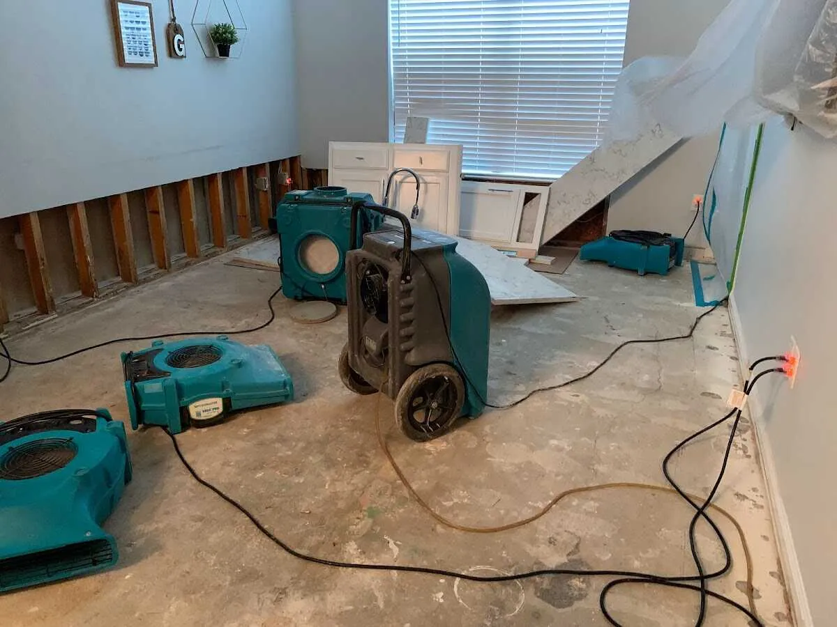 Dehumidifier in flood-cut room for Water Extraction & Removal in Woodland Park